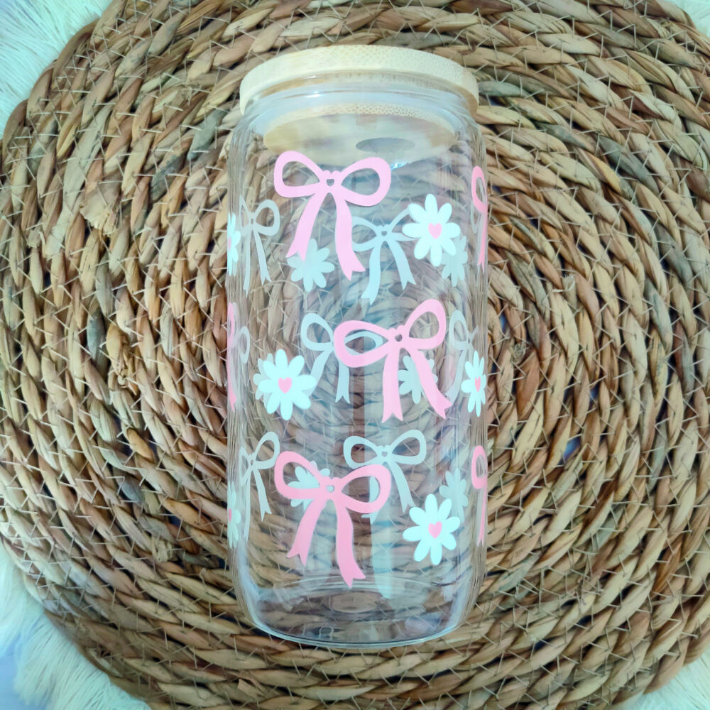 Bow Clear 16 oz Glass Cup