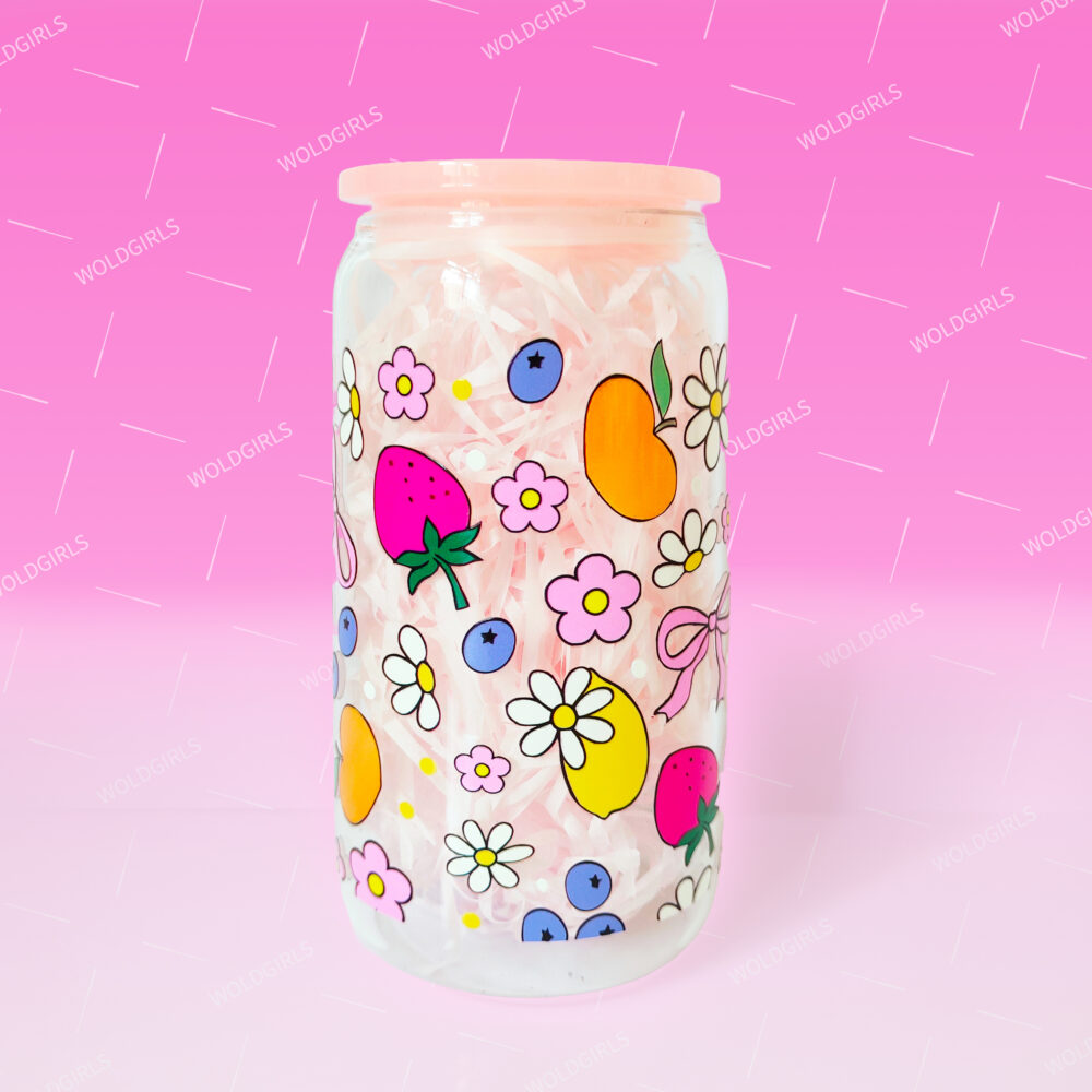 Spring Clear 16 oz Glass Cup