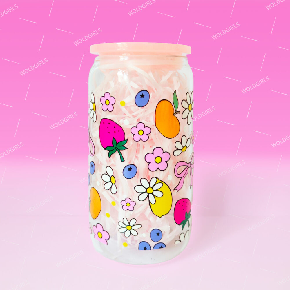 Spring Clear 16 oz Glass Cup