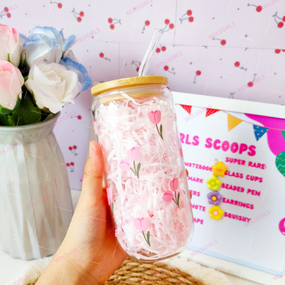 Tulip Clear 16 oz Glass Cup