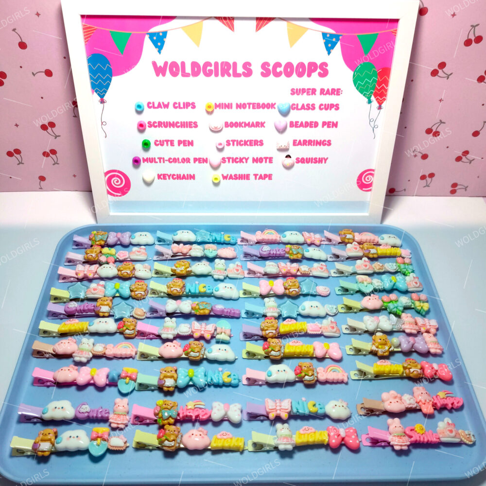 Handmade Decoden Cream Hair Clips