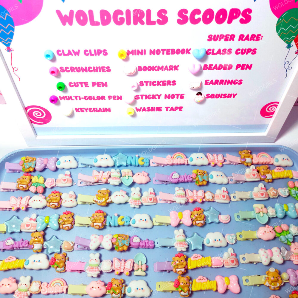 Handmade Decoden Cream Hair Clips