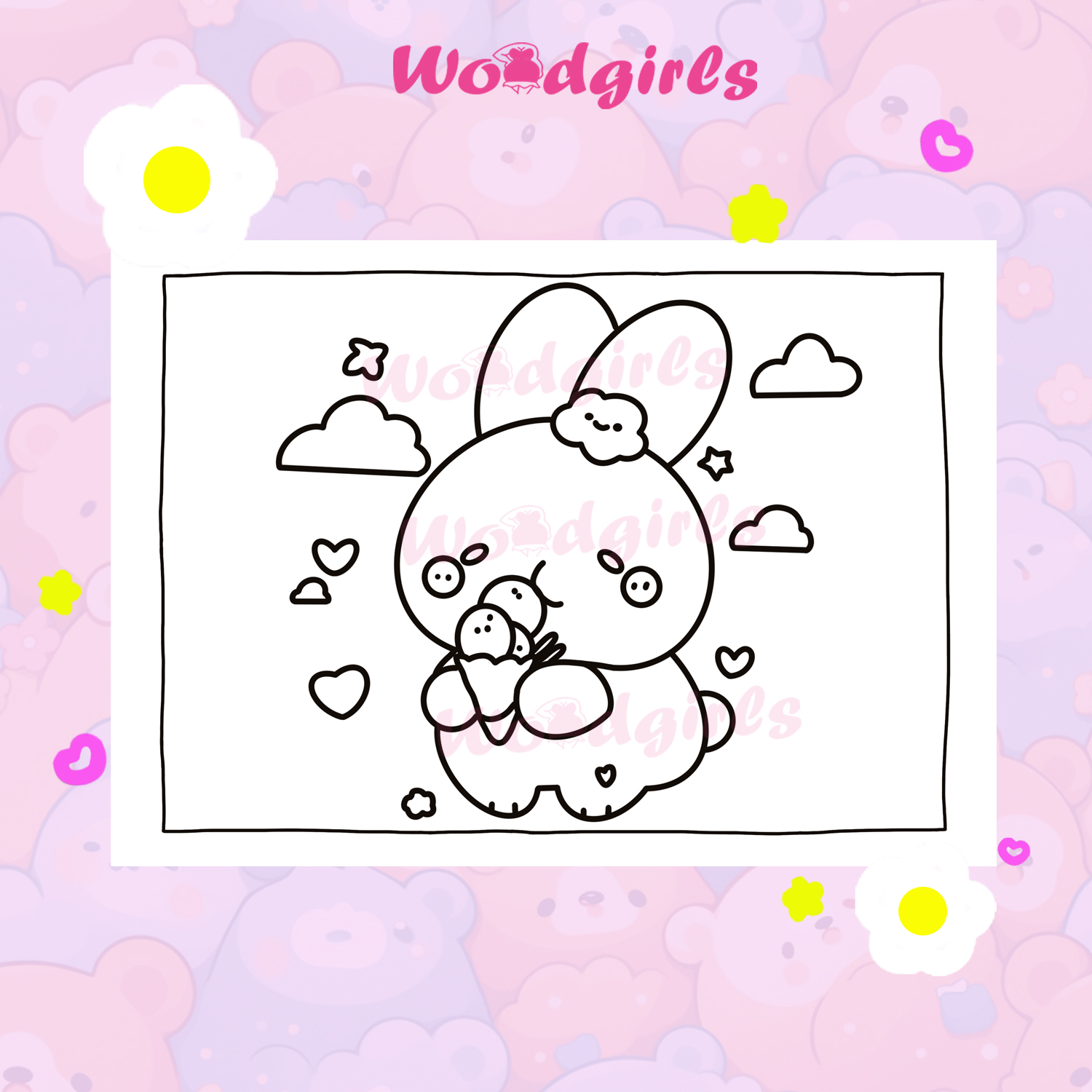 'Sunlight Rabbit' Coloring Book