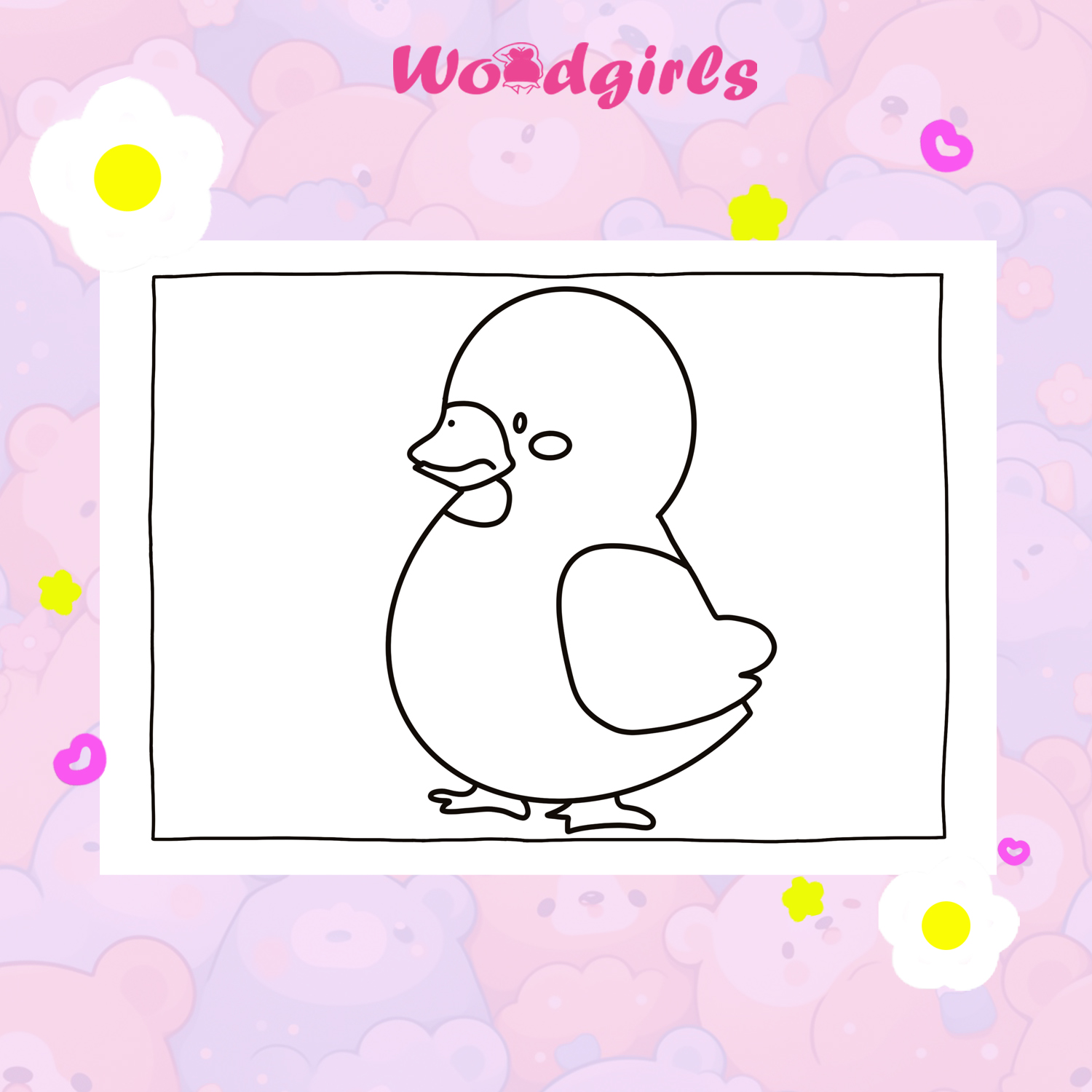 'Cute Duck' Coloring Book